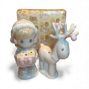 Vintage Precious Moments Christmas Salt & Pepper Set